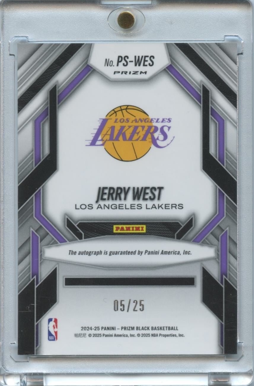 Jerry West 2024-25 Prizm Mojo Prizm Auto Autograph Los Angeles Lakers 5/25