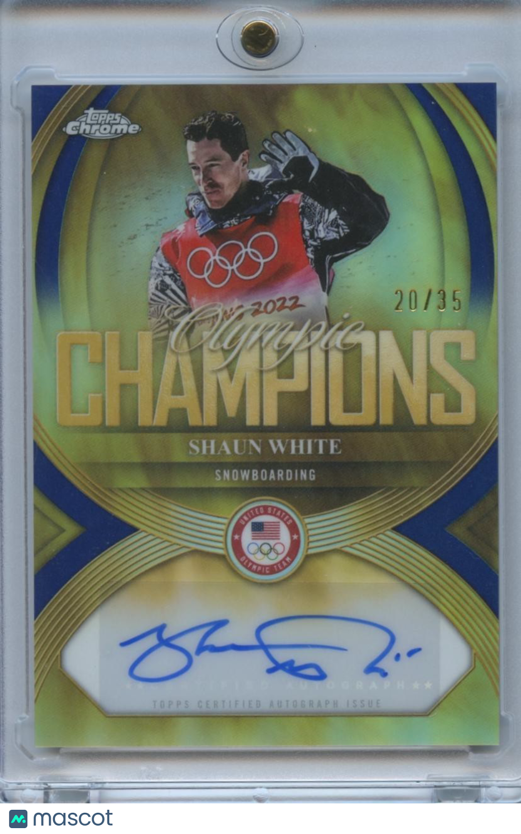 Shaun White 2026 Topps Chrome Olympics Auto Autograph Snowboarding 20/35