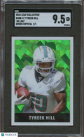 Tyreek Hill 2024 Leaf '48 Green Crystal Colormatch Miami Dolphins 1/1 SGC 9.5