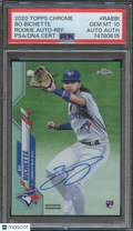 Bo Bichette 2020 Topps Chrome Auto Autograph Ref Rookie Blue Jays /499 PSA 10