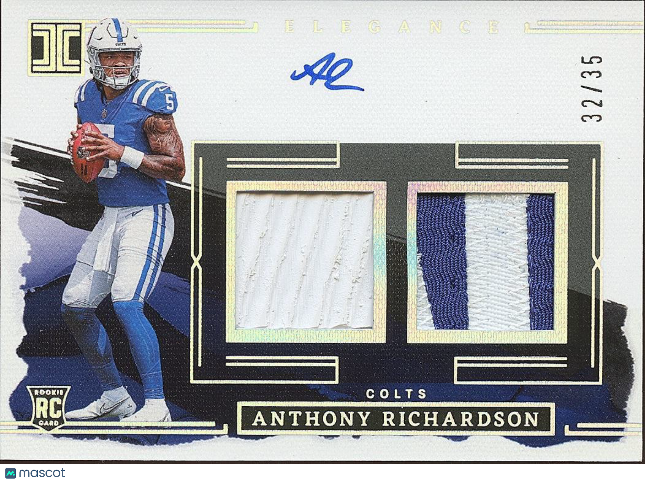 Anthony Richardson 2023 Impeccable Auto Autograph Patch Rookie RC Colts 32/35
