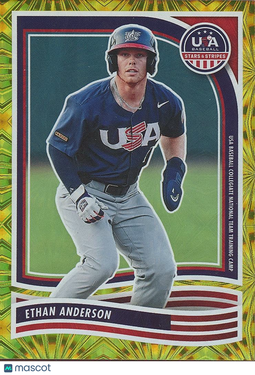 Ethan Anderson 2024 USA Baseball GOLD Rookie RC 1/1 One Of One Baltimore Orioles