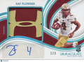 Zay Flowers 2023 Immaculate Auto Autograph Logo Patch RC Baltimore Ravens 1/3