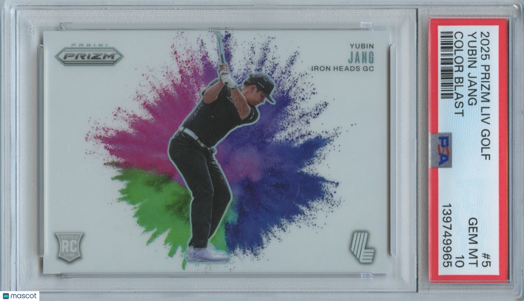 Yubin Jang 2025 Prizm LIV GOLF Color Blast Rookie RC SSP CASE HIT PSA 10