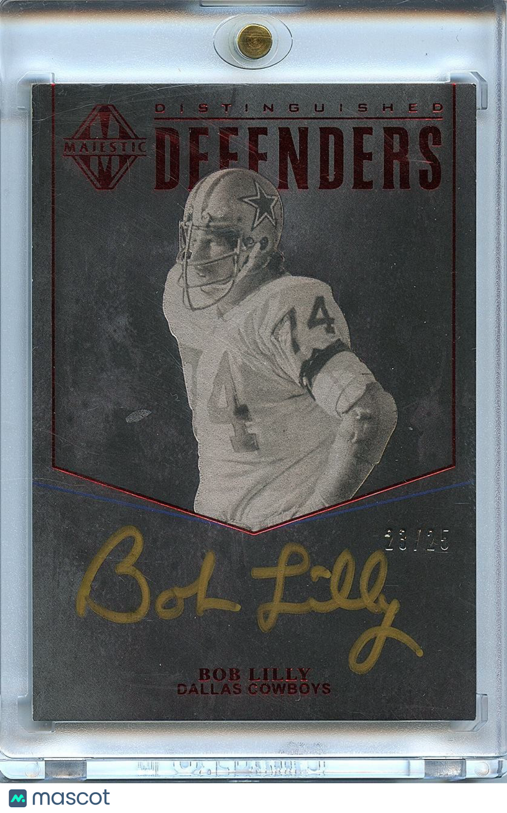 Bob Lilly 2017 Majestic Gold Ink Auto Autograph Dallas Cowboys 23/25