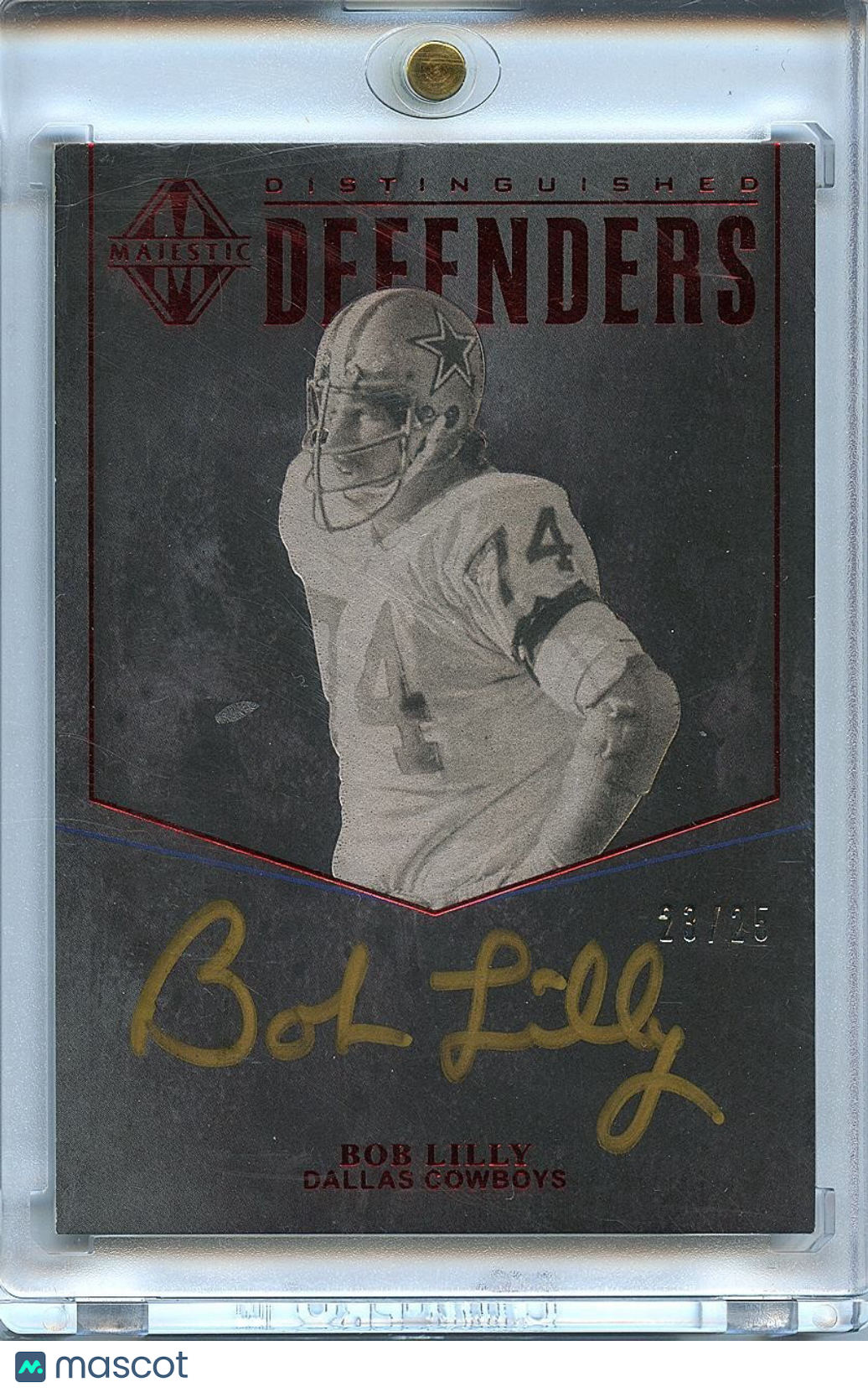 Bob Lilly 2017 Majestic Gold Ink Auto Autograph Dallas Cowboys 23/25