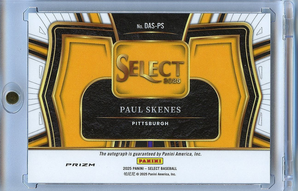 Paul Skenes 2025 Select Diamond Action Auto Autograph Pittsburgh Pirates