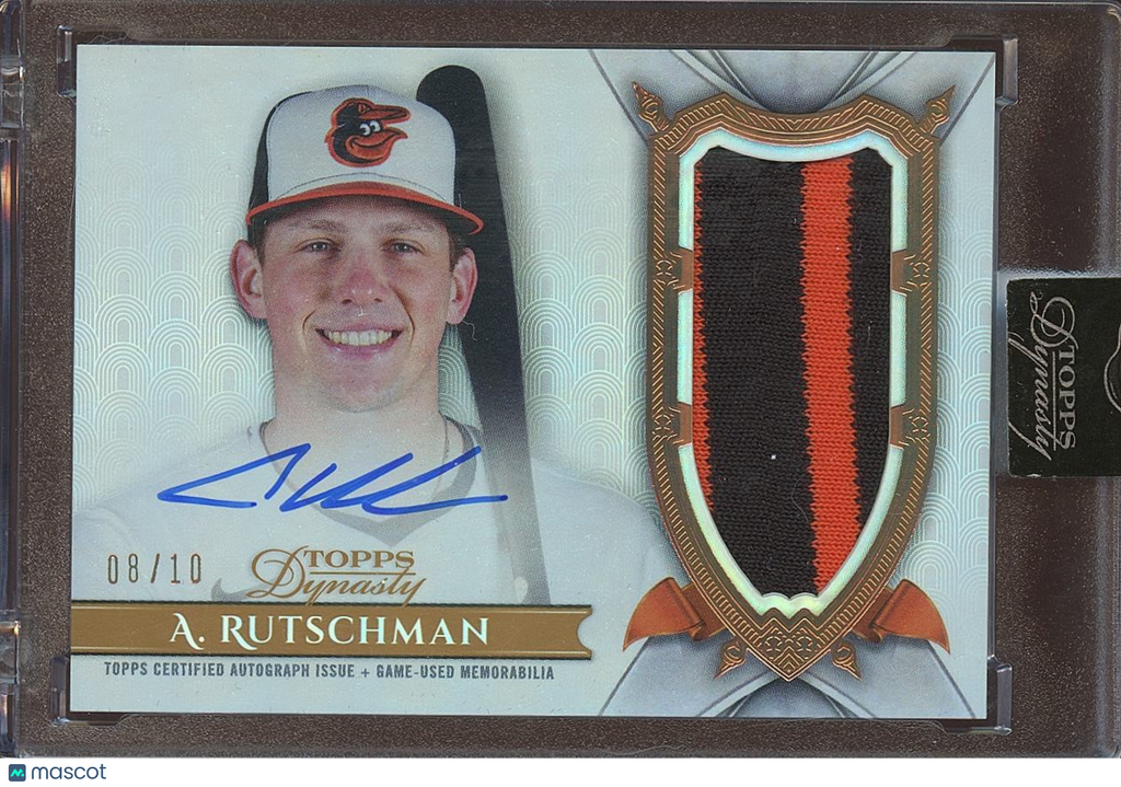 Adley Rutschman 2024 Topps Dynasty Auto Autograph Game Worn Patch Orioles 8/10