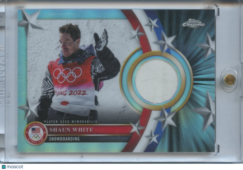 Shaun White 2026 Topps Chrome Olympics Player Used Patch Snowboarding