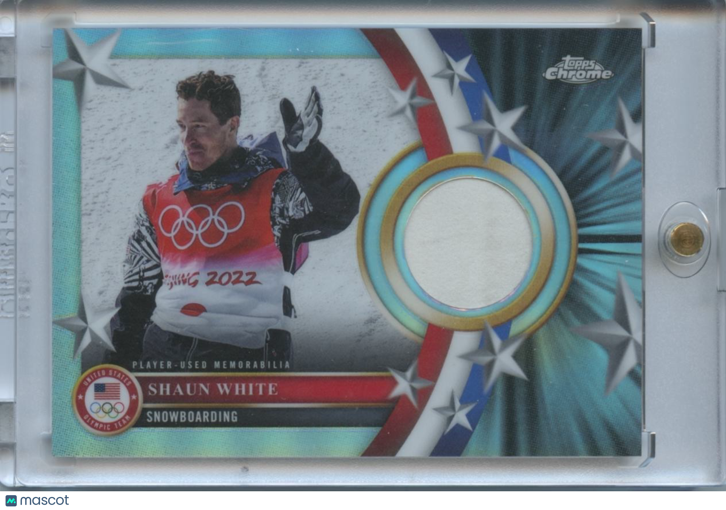 Shaun White 2026 Topps Chrome Olympics Player Used Patch Snowboarding