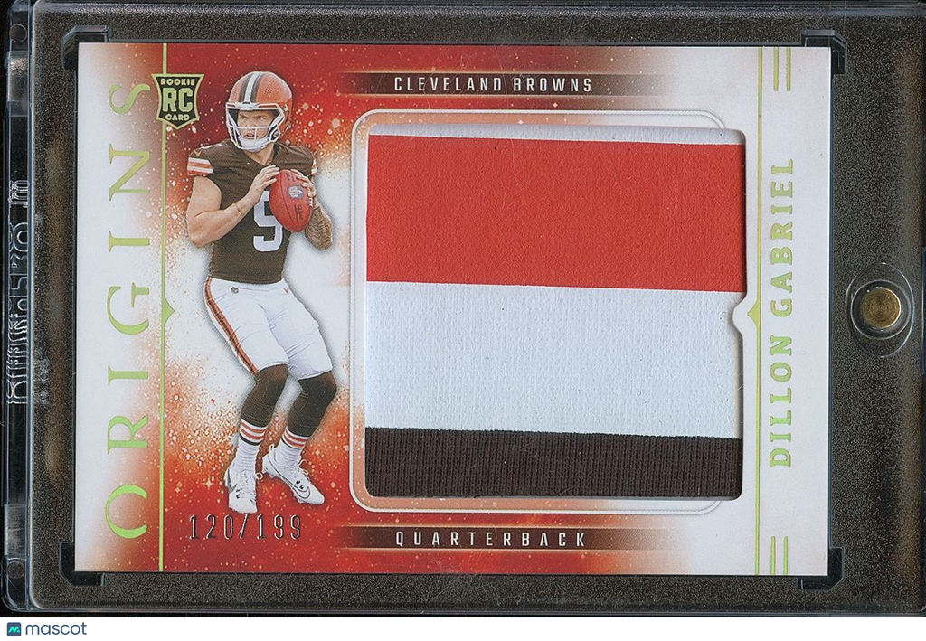 Dillon Gabriel 2025 Origins 3 Color Jersey Patch Rookie RC Browns 120/199