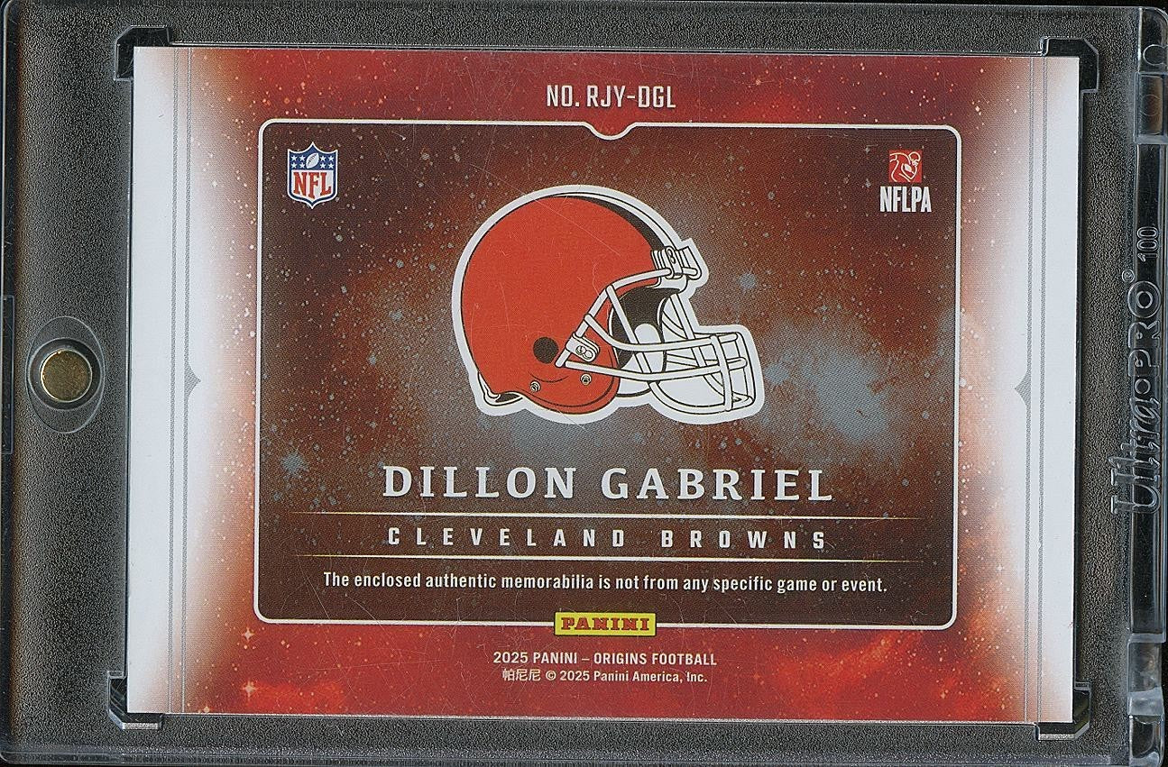 Dillon Gabriel 2025 Origins 3 Color Jersey Patch Rookie RC Browns 120/199