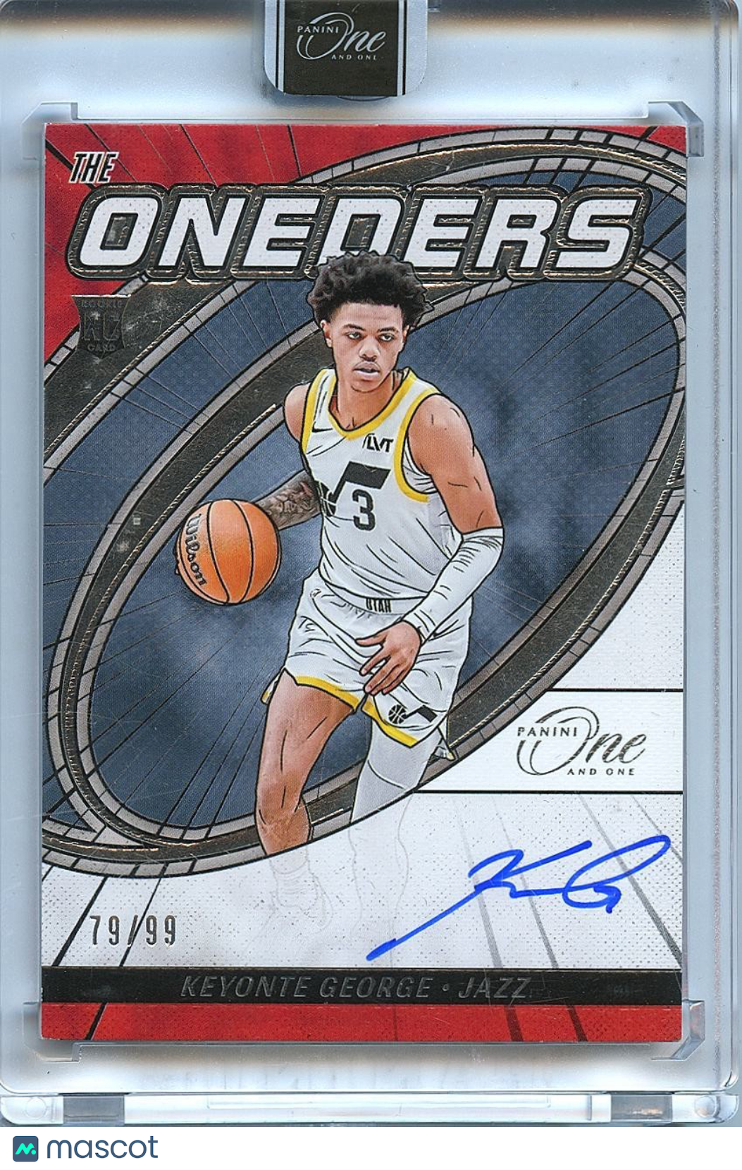 Keyonte George 2023-24 Panini One On Card Auto Autograph RC Rookie Utah Jazz /99