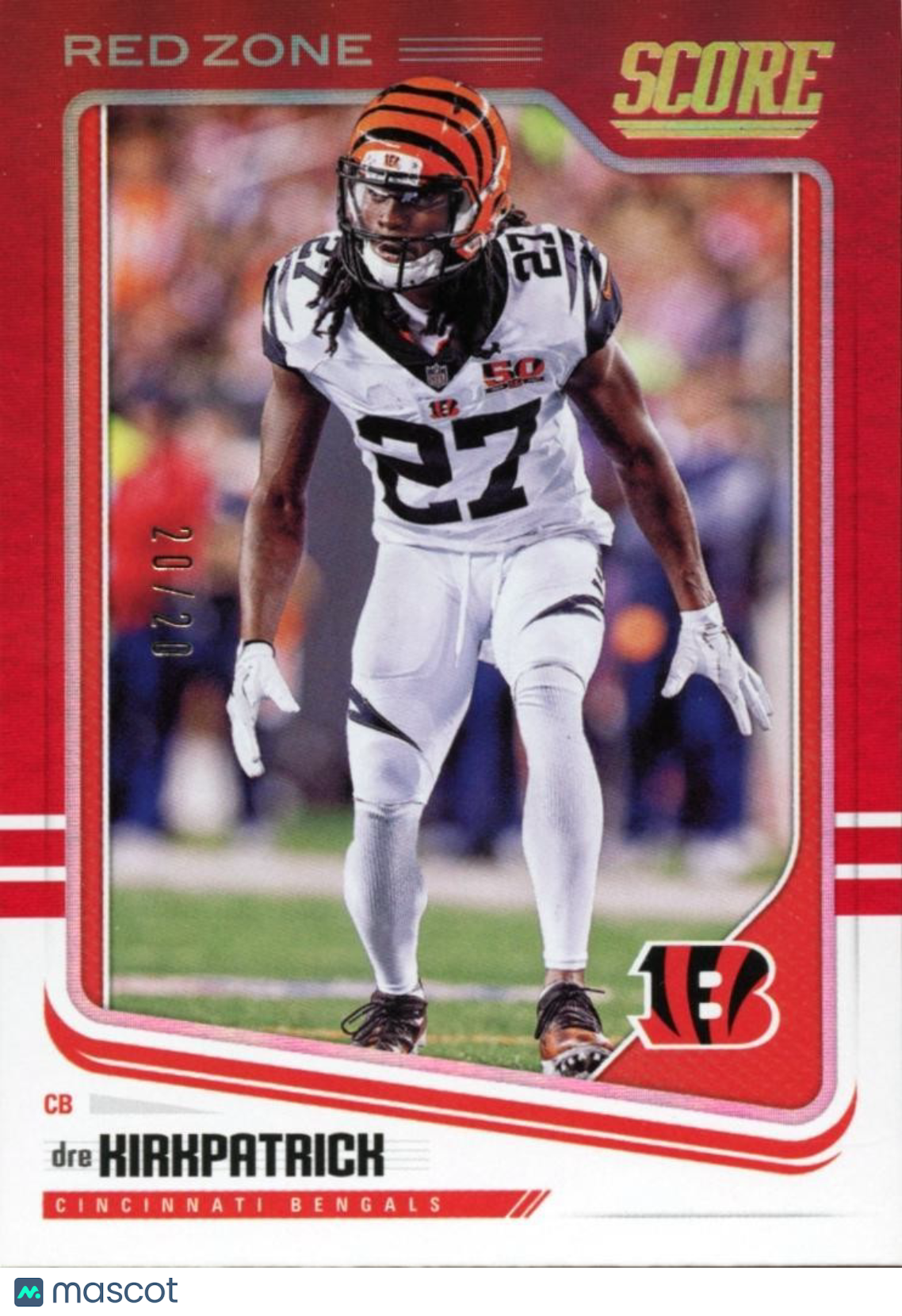 Dre Kirkpatrick 2018 Score Red Zone SSP Cincinnati Bengals 20/20