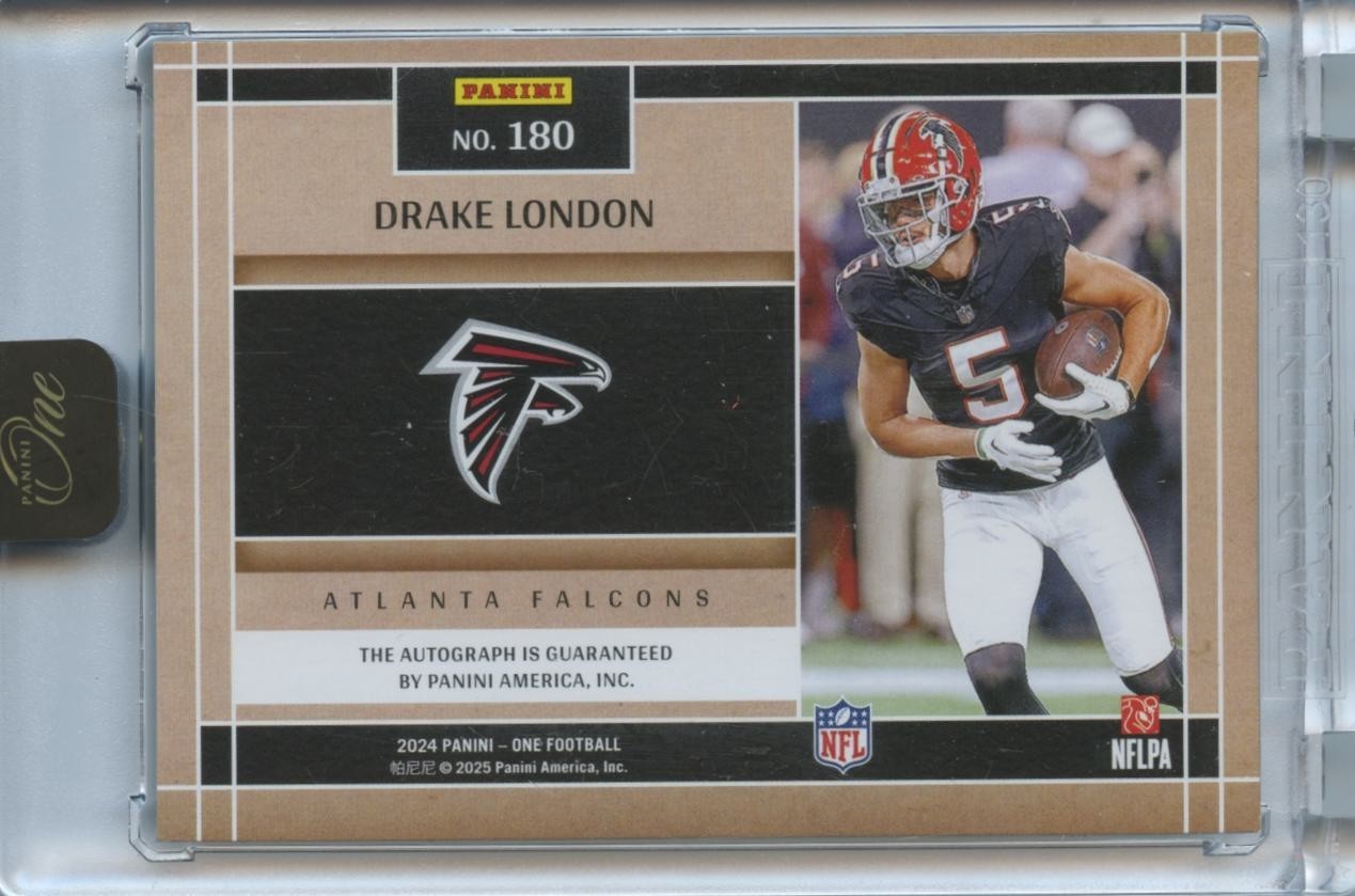 Drake London 2024 Panini One Auto Autograph Atlanta Falcons 44/49
