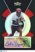 Chris Henry 2005 Topps Finest BLACK Refractor Auto Autograph RC Bengals 87/99