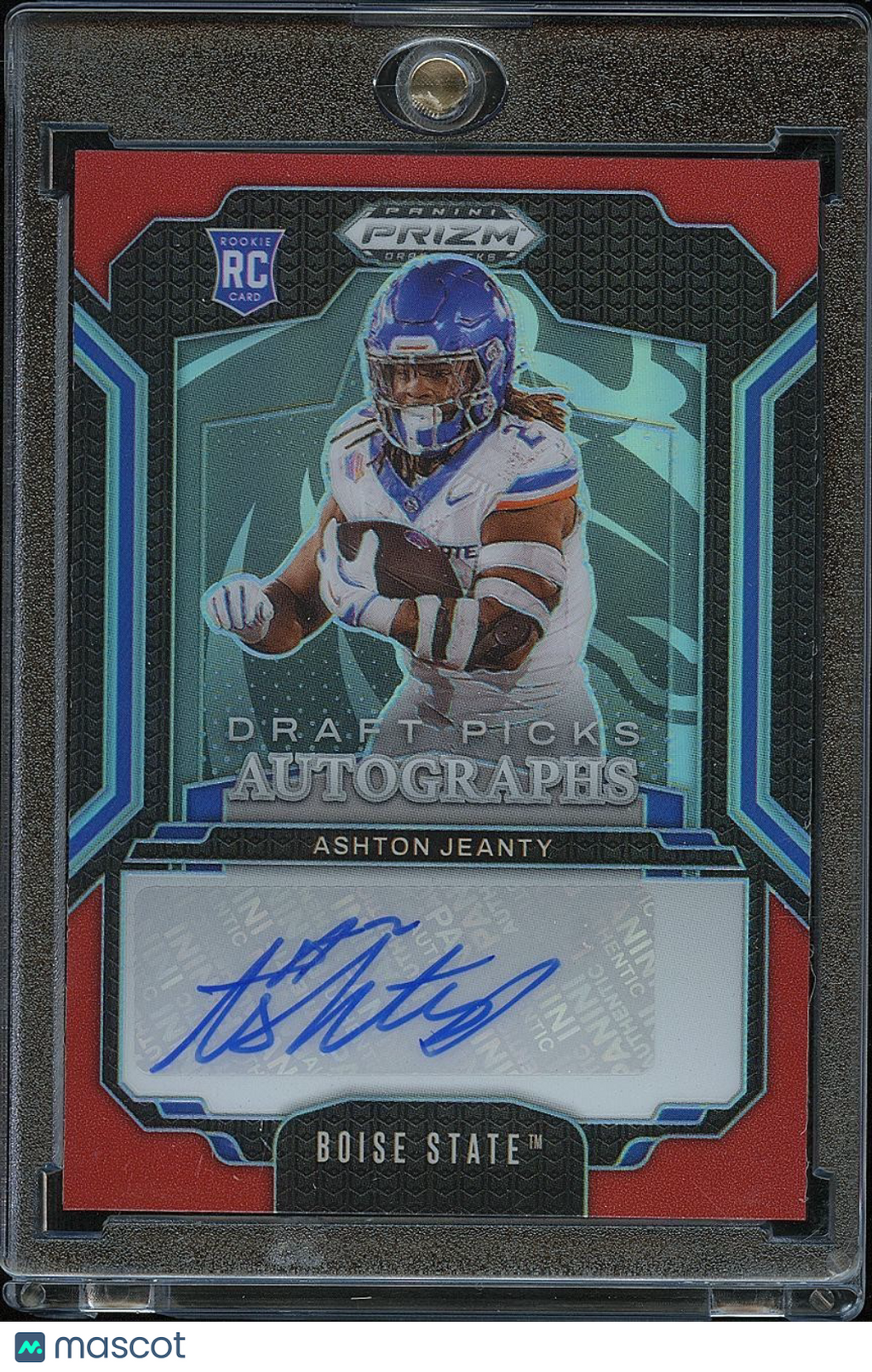 Ashton Jeanty 2025 Prizm Draft Red Auto Autograph RC Boise State Raiders 388/399