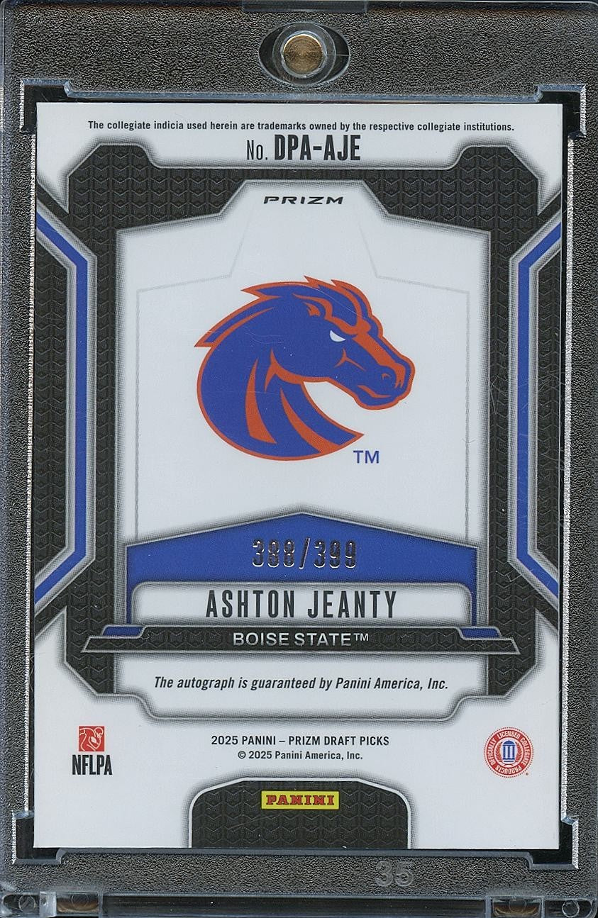 Ashton Jeanty 2025 Prizm Draft Red Auto Autograph RC Boise State Raiders 388/399