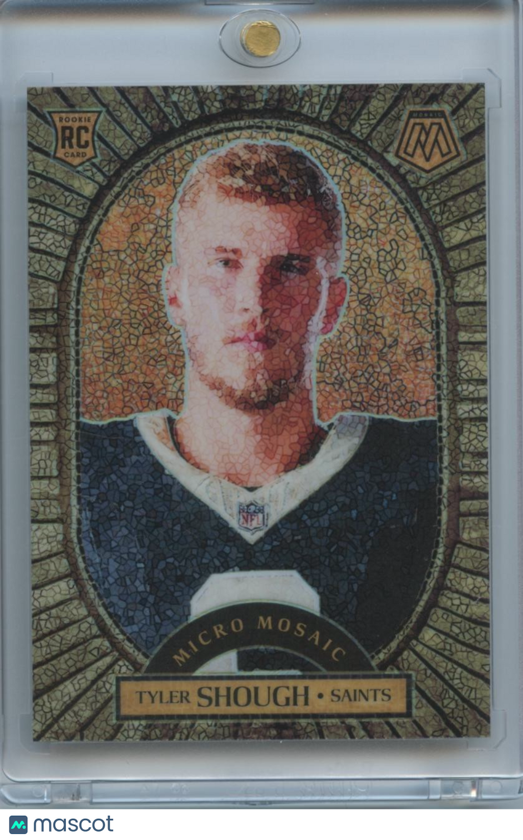 Tyler Shough 2025 Mosaic Micro Mosaic SSP CASE HIT Rookie RC New Orleans Saints