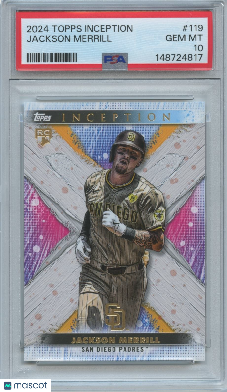 Jackson Merrill 2024 Topps Inception SSP SHORTPRINT Rookie RC SD Padres PSA 10