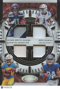 Jaxon Smith-Njigba Downs Hyatt Johnston 2023 Certified Patch RC Seahawks 34/35