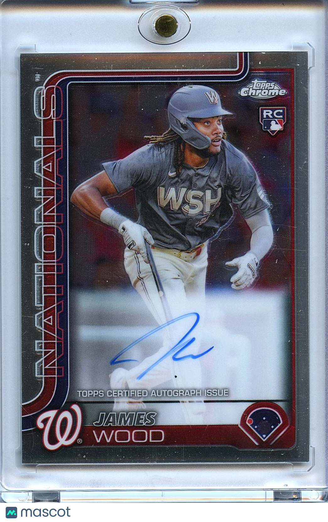 James Wood 2025 Topps Chrome Auto Autograph RC Rookie Washington Nationals