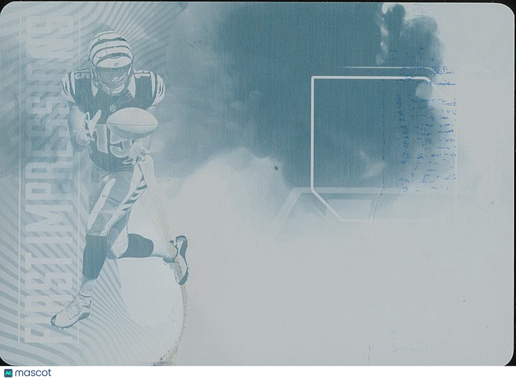 John Ross III 2017 Plates & Patches Cyan Printing Plate Rookie RC Bengals 1/1