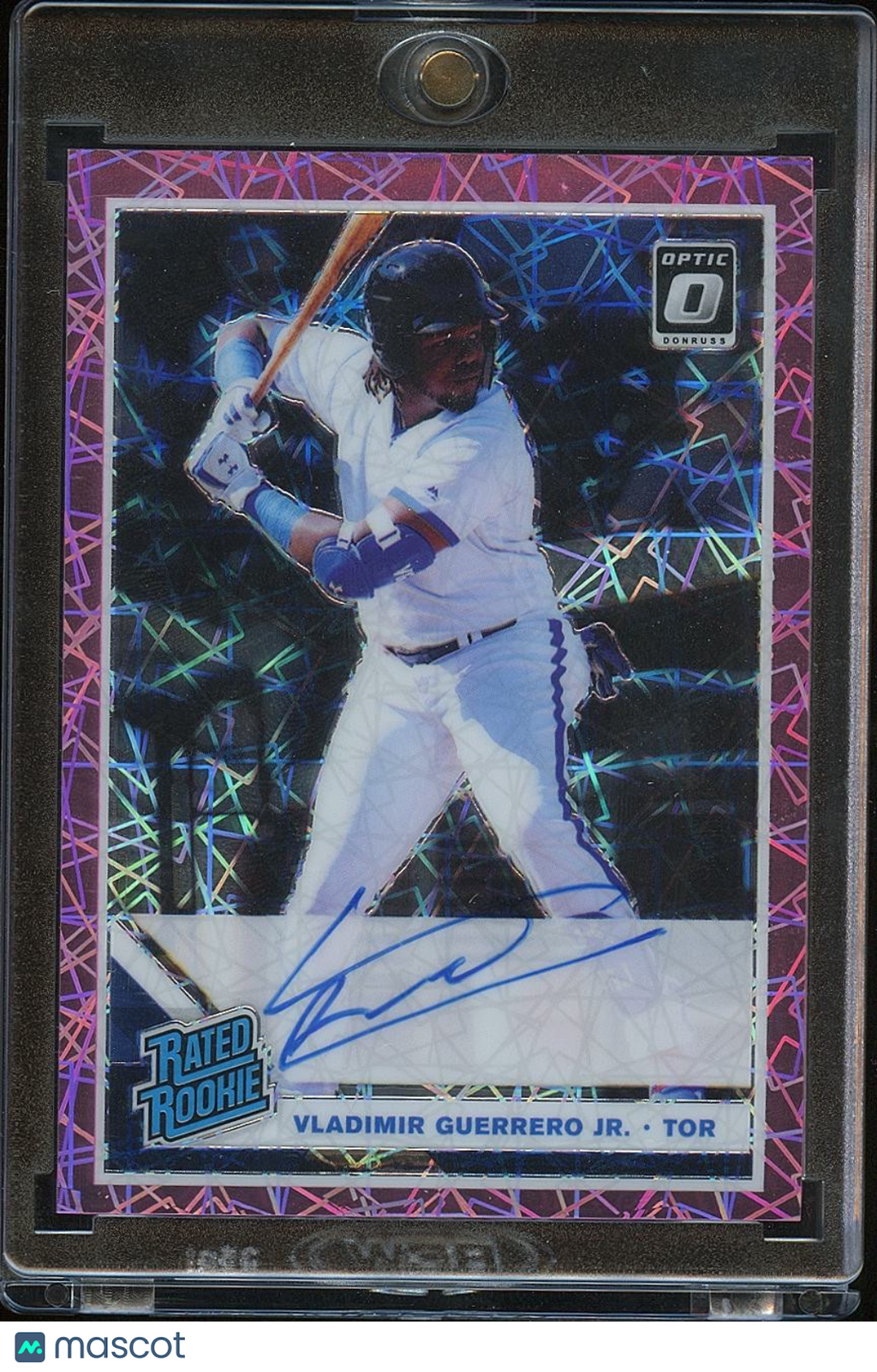 Vladimir Guerrero Jr. 2019 Optic Rated Rookie Auto Autograph Pink RC Blue Jays