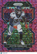 Justin Simmons 2021 Prizm No Huddle Pink Prizm SSP Denver Broncos 5/15