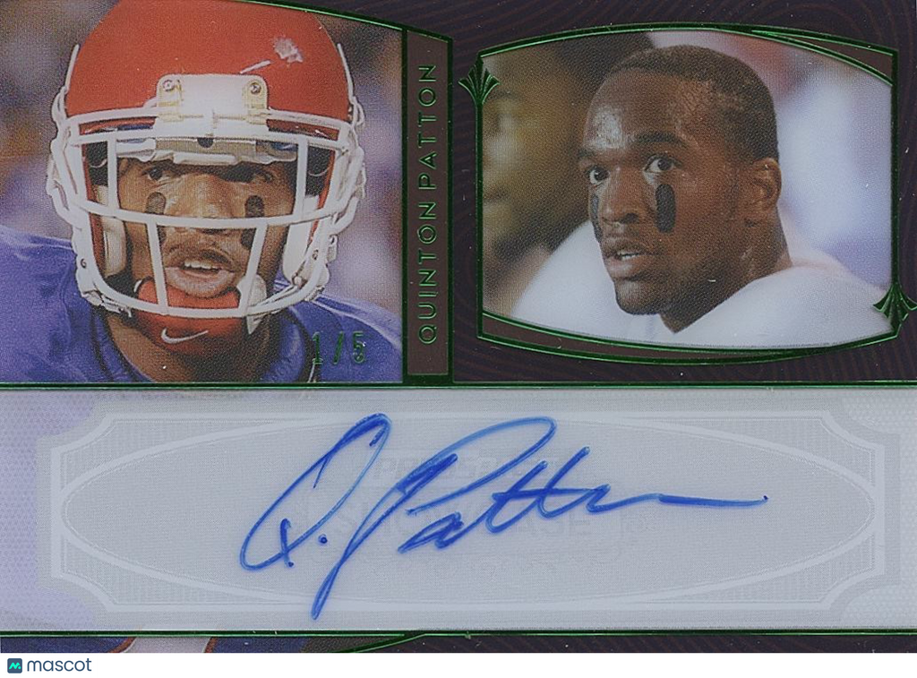 Quinton Patton 2013 Press Pass Emerald SSP Auto Autograph Rookie SF 49ers 1/5