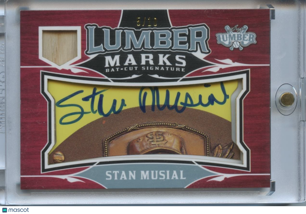 Stan Musial 2024 Leaf Lumber Auto Autograph Game Used Bat STL Cardinals 5/10