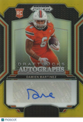 Damien Martinez 2025 Prizm GOLD Auto Autograph RC Miami Hurricanes 3/10