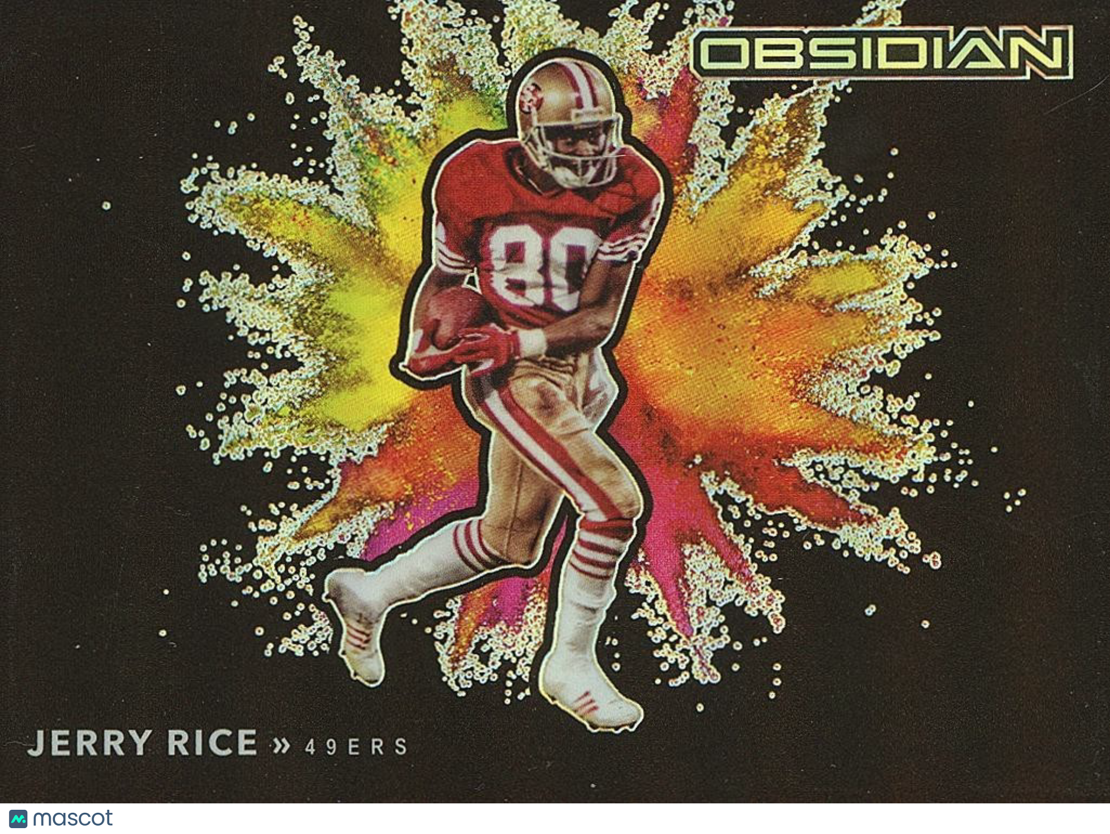 Jerry Rice 2020 Obsidian Black Color Blast SSP CASE HIT San Francisco 49ers