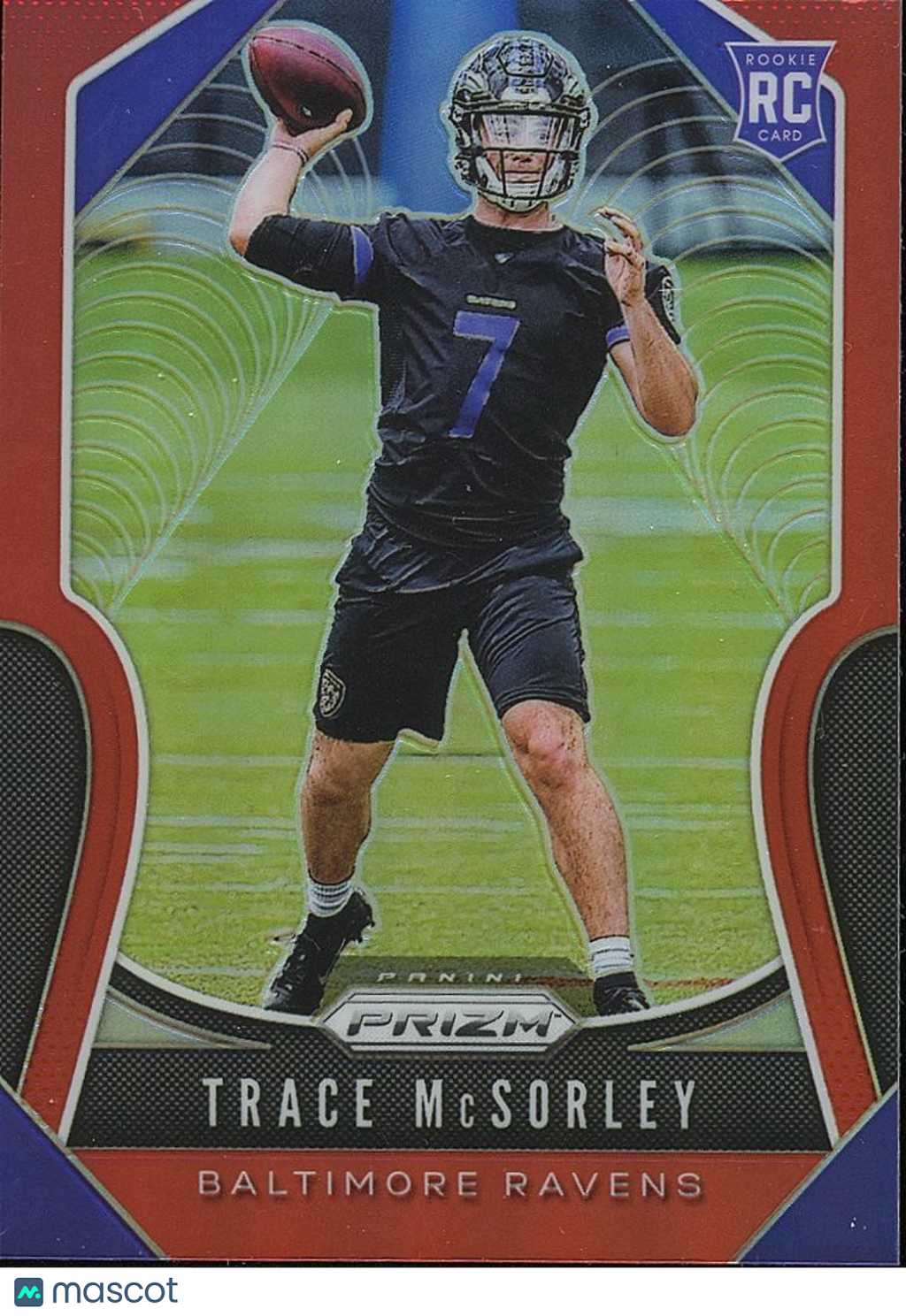 Trace Mcsorley 2019 Select Retail RED Prizm SSP Rookie RC Baltimore Ravens #309