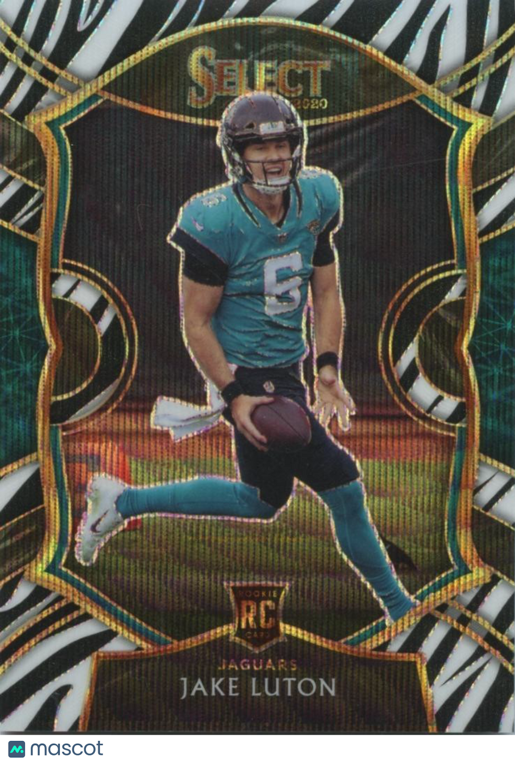Jake Luton 2020 Select Zebra Prizm SSP Rookie RC Jacksonville Jaguars