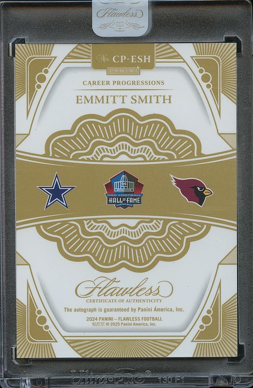 Emmitt Smith 2024 Flawless Hall Of Fame Auto Autograph Dallas Cowboys 2/5