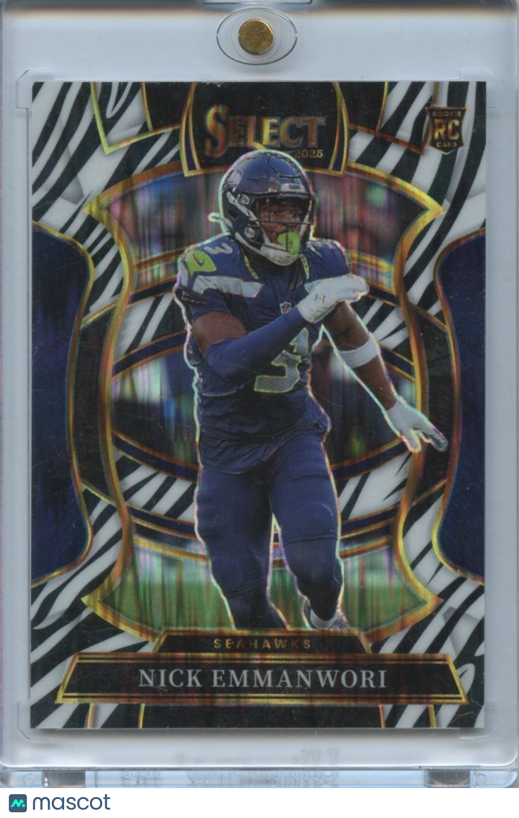 Nick Emmanwori 2025 Select Zebra Prizm SSP SHORT PRINT Rookie RC Seahawks
