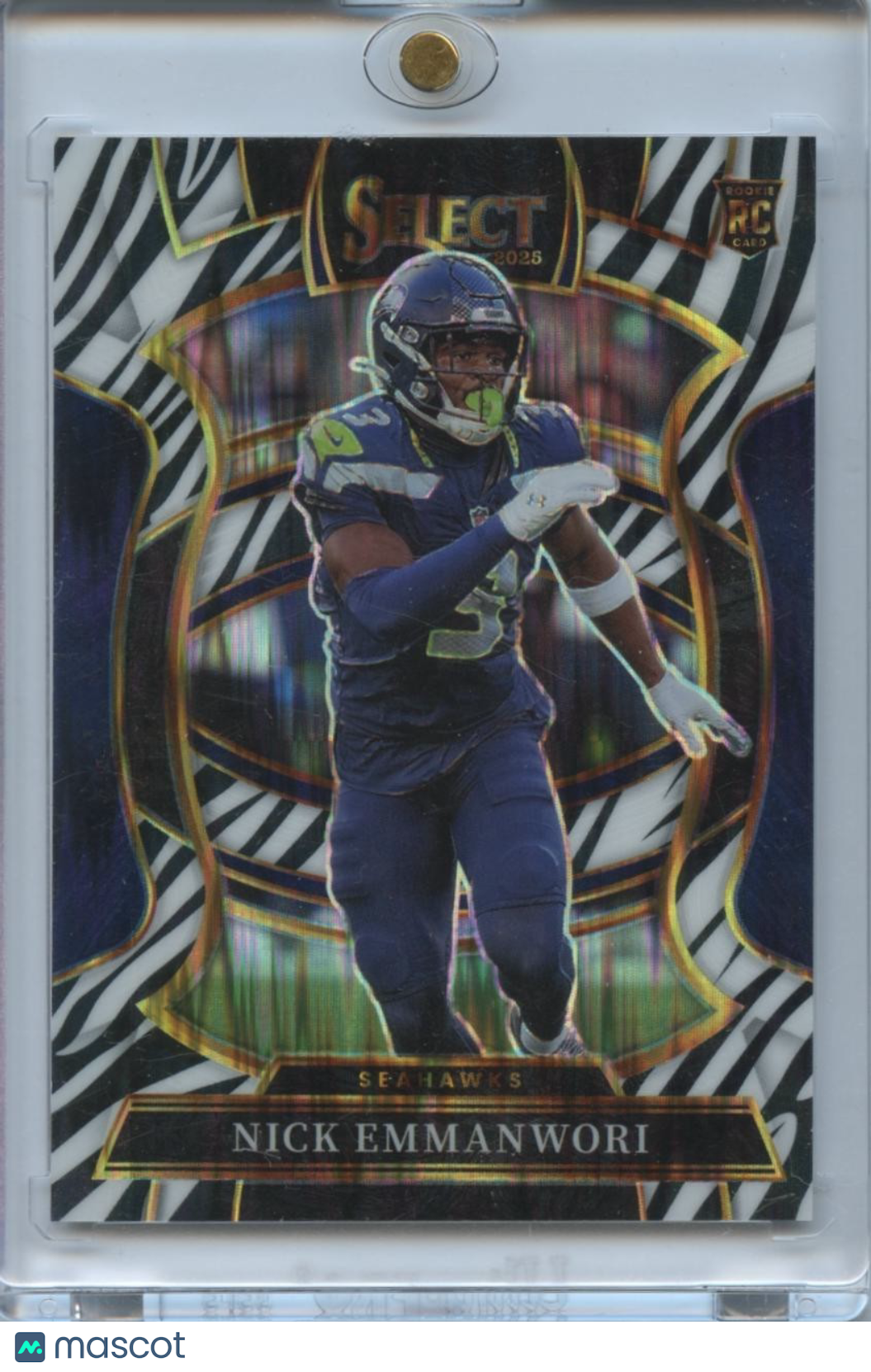 Nick Emmanwori 2025 Select Zebra Prizm SSP SHORT PRINT Rookie RC Seahawks