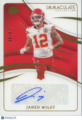 Jared Wiley 2024 Immaculate Auto Autograph Rookie RC Kansas City Chiefs 76/99