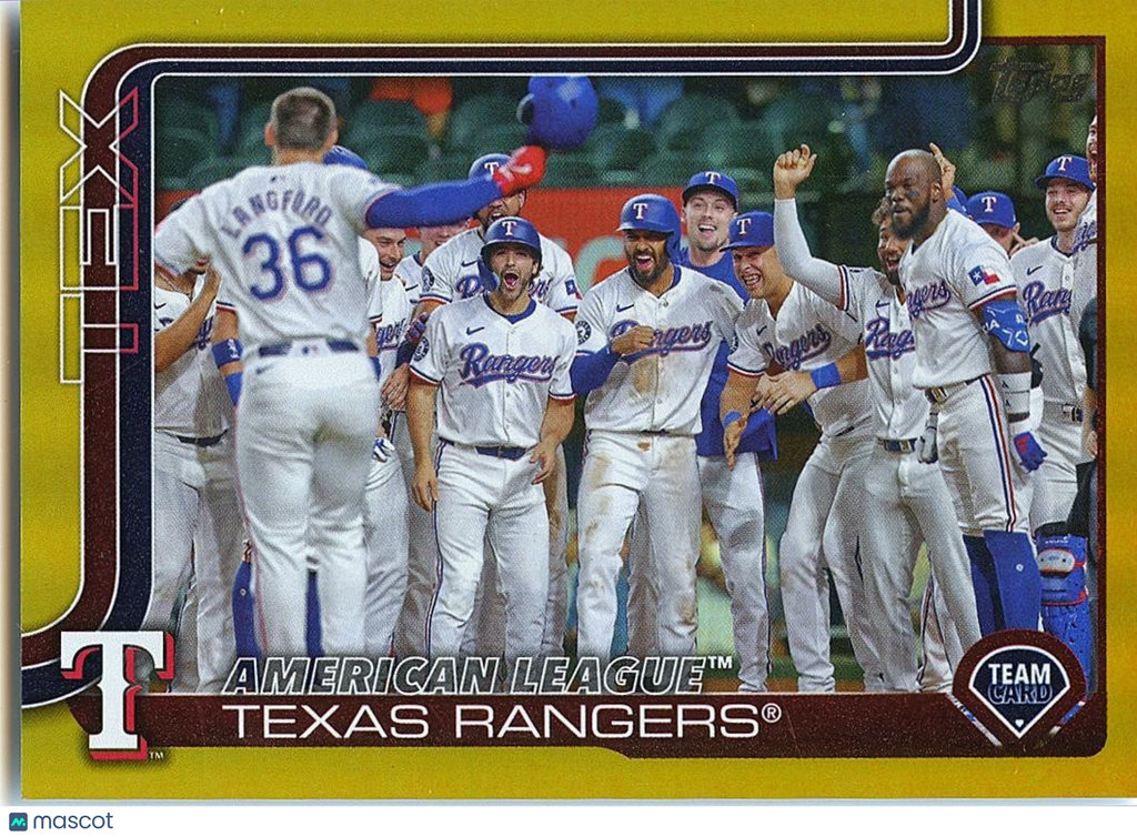 Texas Rangers 2025 Topps Team Card GOLD Parallel 12/50 #593