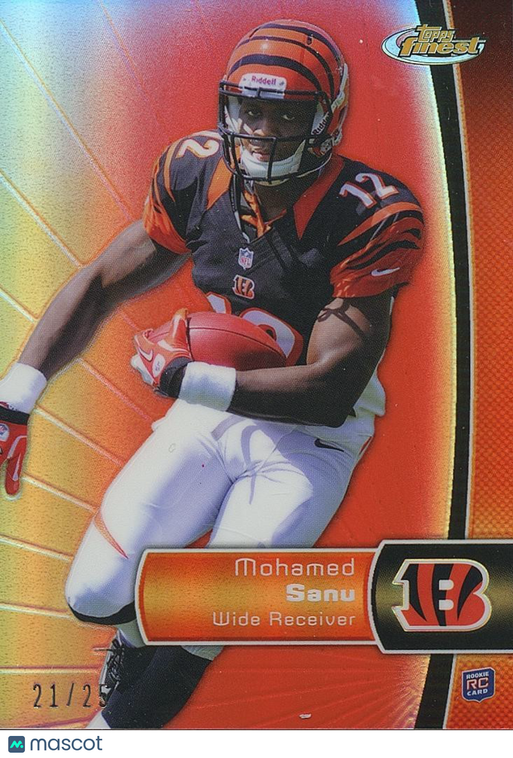 Mohamed Sanu 2012 Topps Finest RED Refractor Rookie RC Cincinnati Bengals 21/25