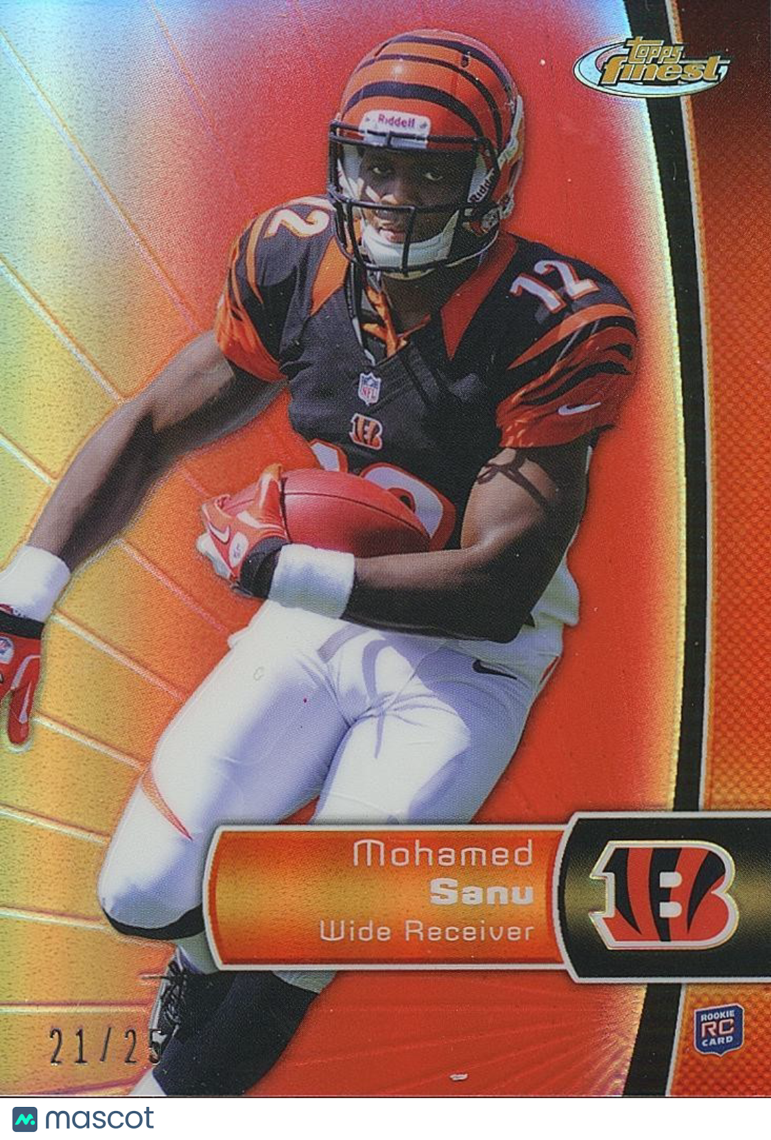 Mohamed Sanu 2012 Topps Finest RED Refractor Rookie RC Cincinnati Bengals 21/25