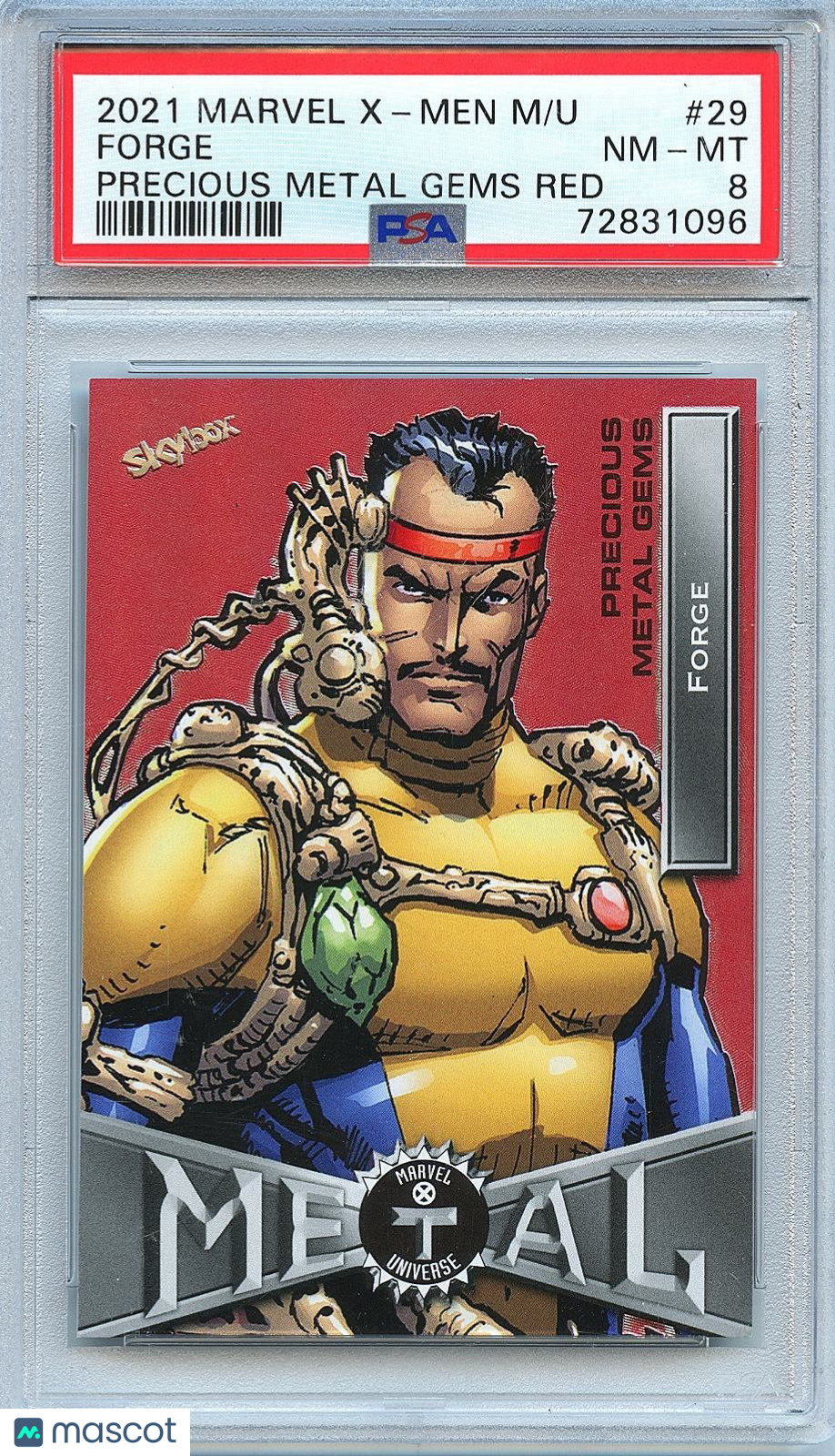 Forge 2021 Skybox Metal Red Precious Metal Gems 13/100 PSA 8