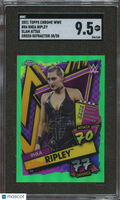 Rhea Ripley 2021 Topps Chrome Attax Green Refractor 2nd Year WWE 38/50 SGC 9.5