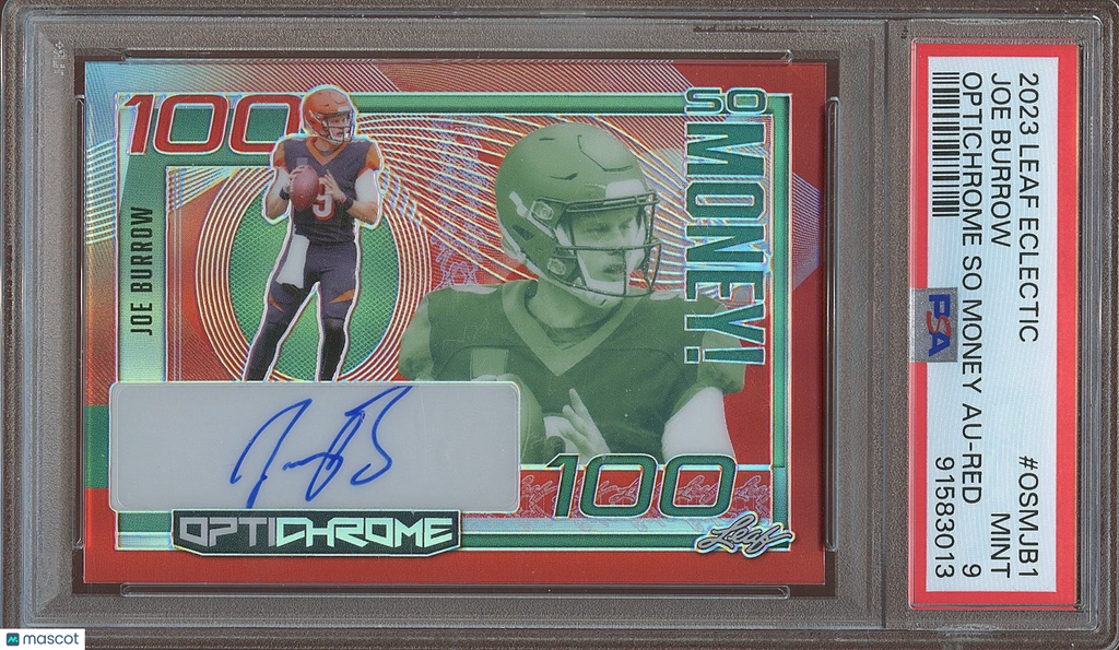 Joe Burrow 2023 Leaf So Money Auto Autograph Cincinnati Bengals 1/9 PSA 9