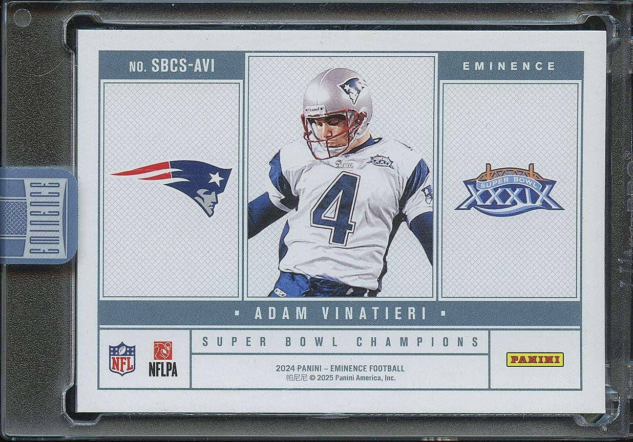 Adam Vinatieri 2024 Eminence  Silver Troy Ounce JERSEY NUMBER NE Patriots 4/10