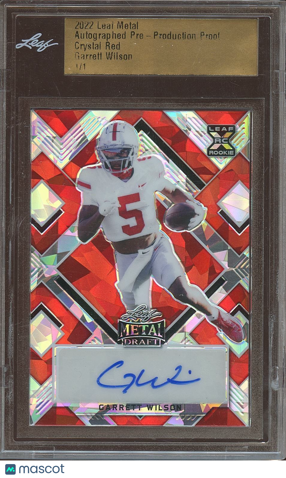 Garrett Wilson 2022 Leaf Metal Auto Autograph RC Ohio State Buckeyes 1/1 Proof