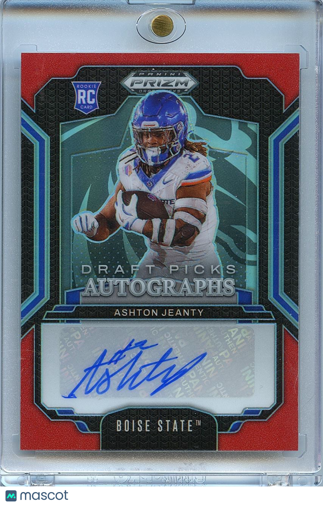 Ashton Jeanty 2025 Prizm Draft Red Auto Autograph RC Boise State Raiders 281/399