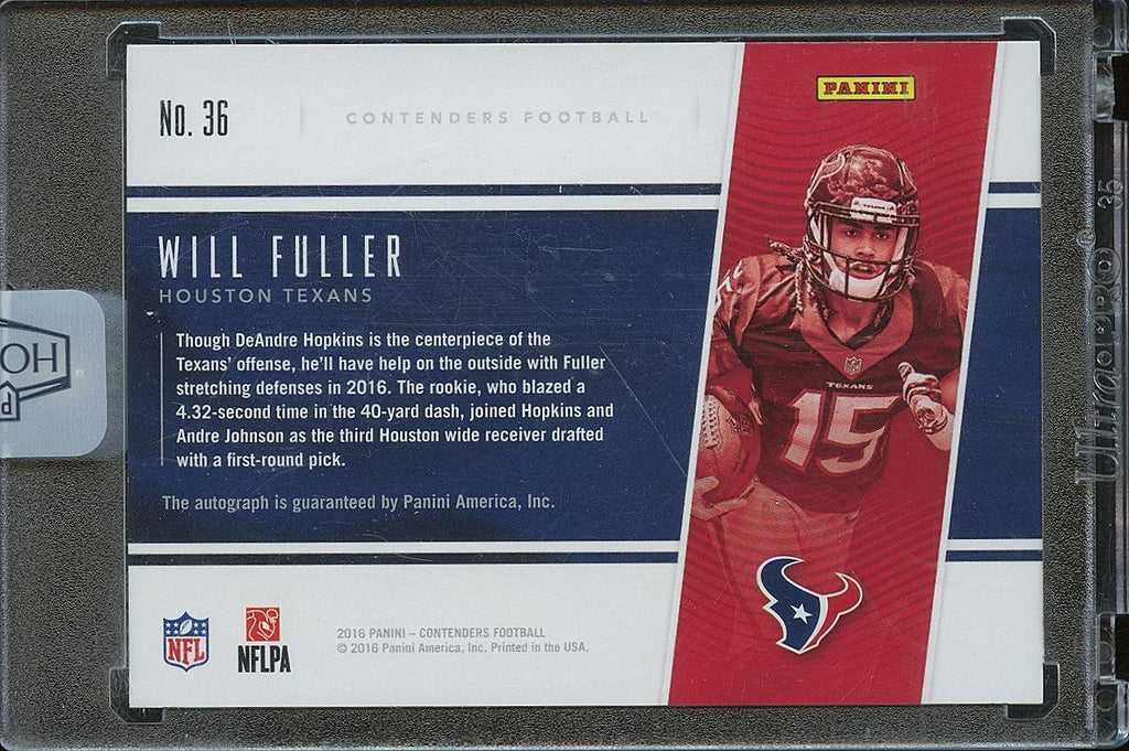Will Fuller 2018 Honors '16 Contenders Auto Autograph RC Ohio State Texans 1/1