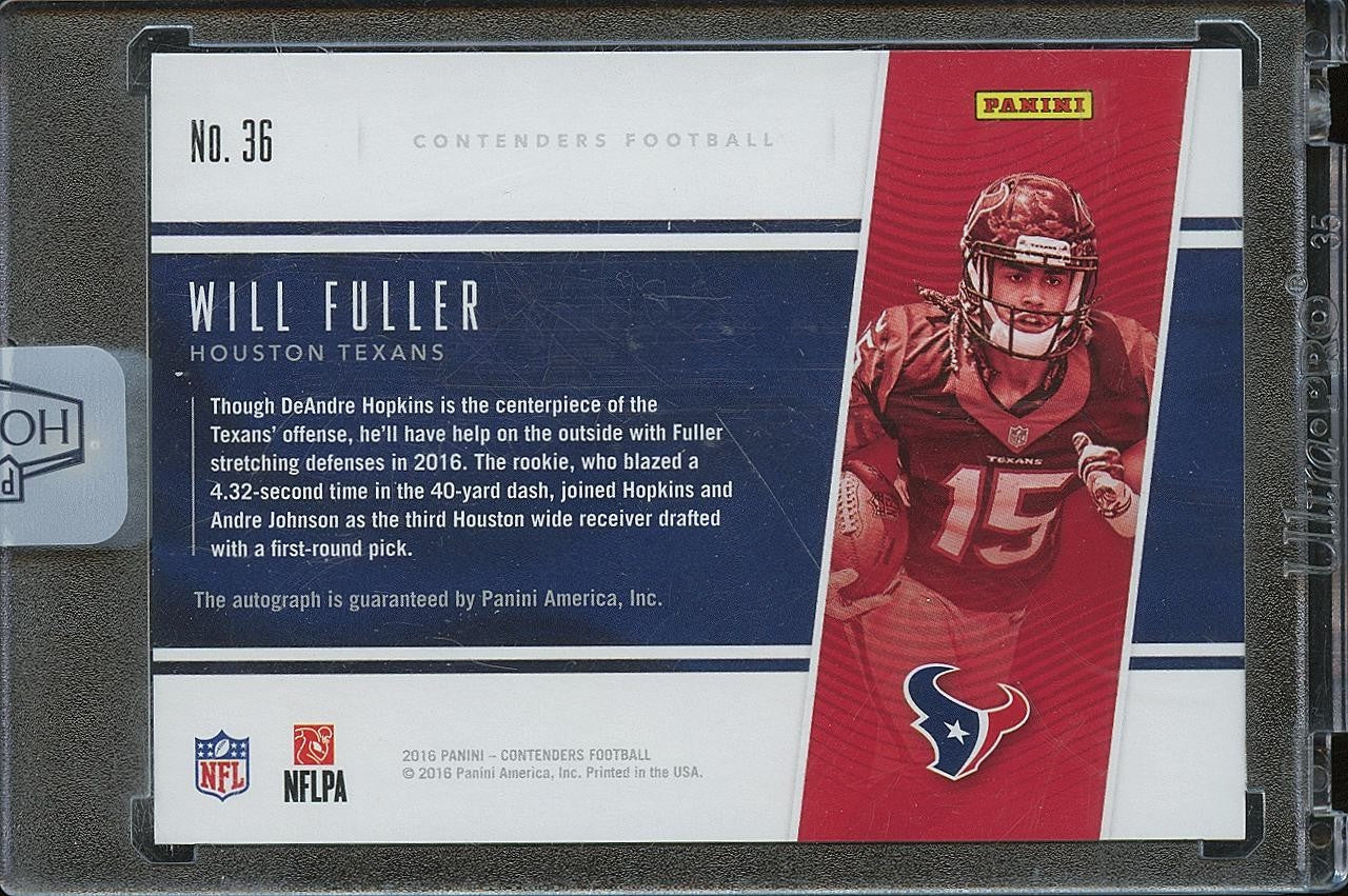 Will Fuller 2018 Honors '16 Contenders Auto Autograph RC Ohio State Texans 1/1